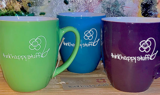 think happy stuff mug - 16oz