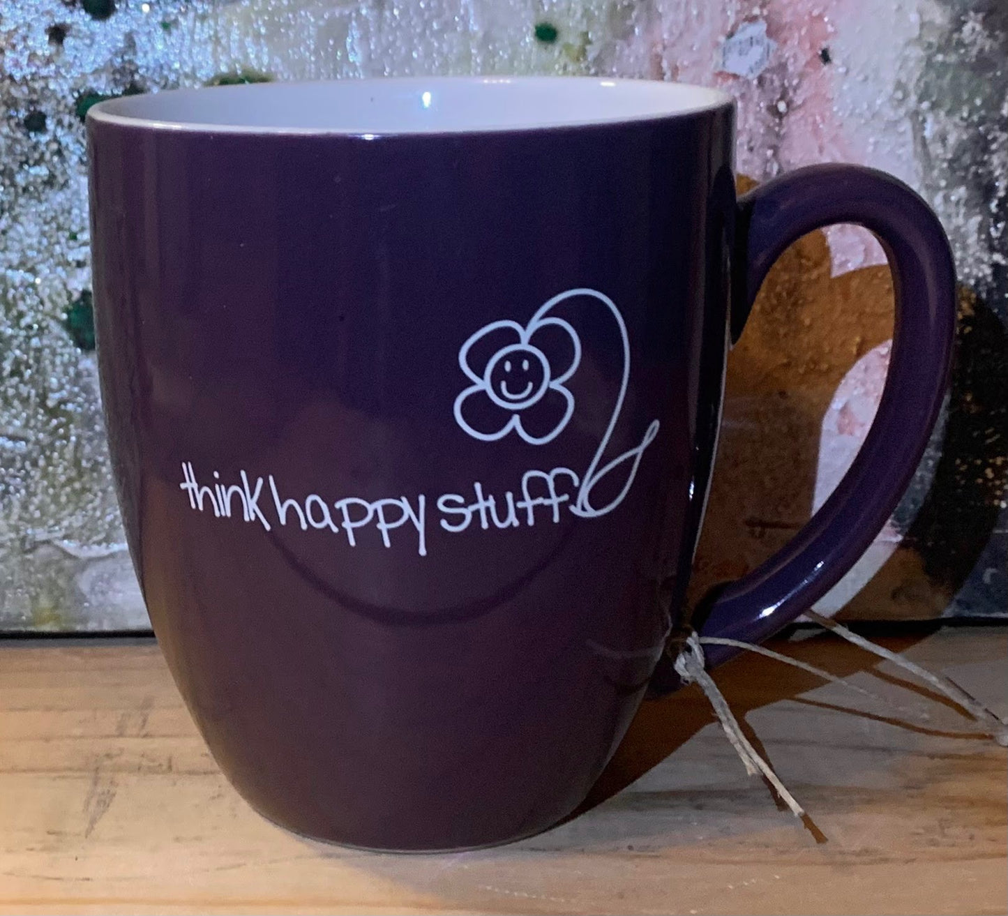 think happy stuff mug - 16oz